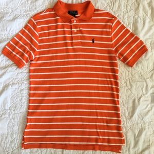 Polo Ralph Lauren NWOT Boys Orange/White Polo Sz L